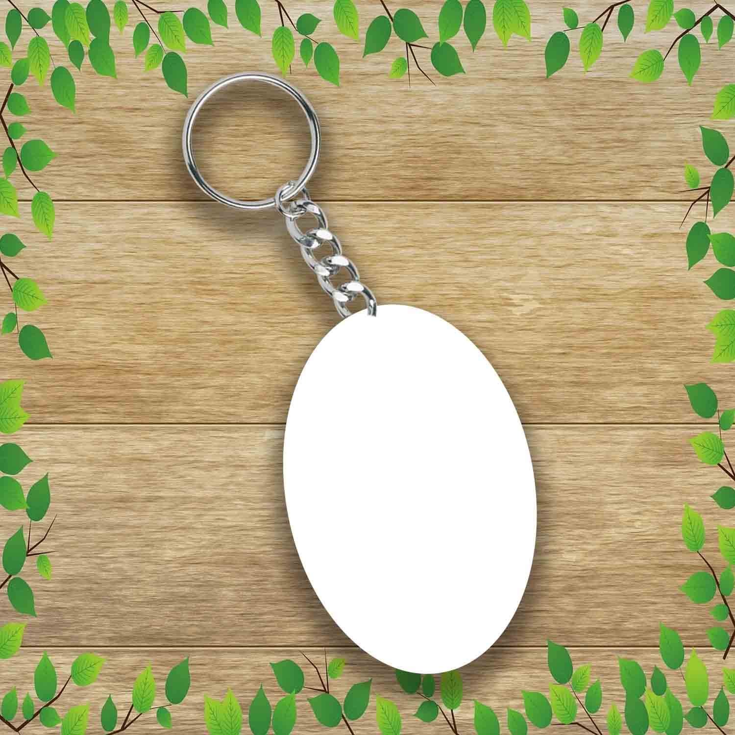 Personalized MDF Keyring Oval Shape